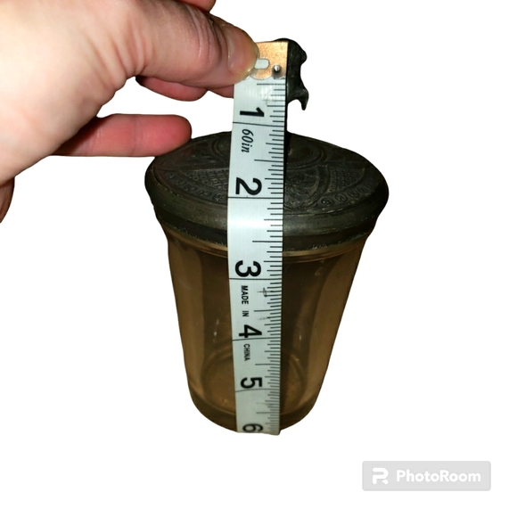 Antique Clear Crystal Glass Pickle Caster W/ Engraved Floral Silver P. Dog Lid - Picture 8 of 9